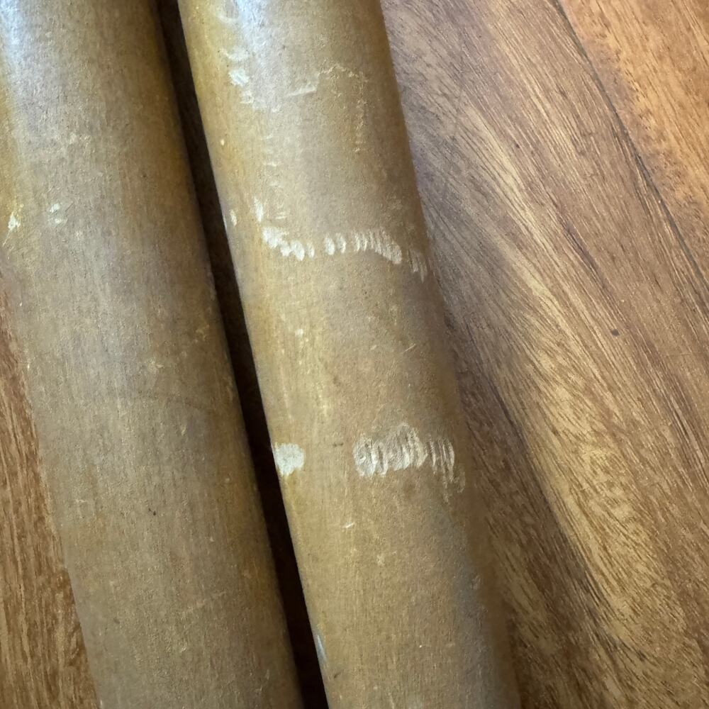 Set of 4 Solid Wood Round Tapered Table Legs Brass Bottom‎ adjustable Feet - Picture 5 of 13